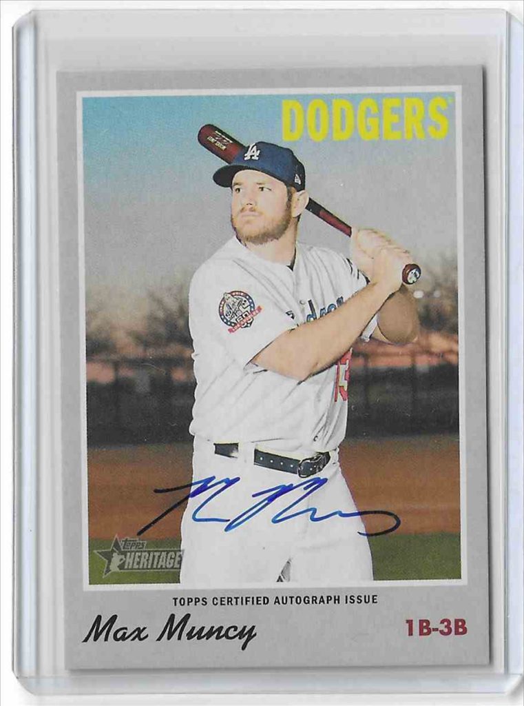 2019 Topps Heritage Real One Autograph ROA-MMU Max Muncy